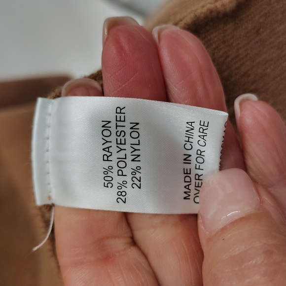 Fortune + Ivy Open Cardigan Sweater Size Medium Brown Long Sleeve Pockets - Picture 3 of 4